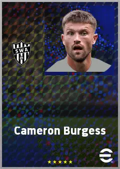 Cameron Burgess eFootball 2026 player card, 71 OVR CB