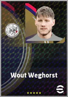 Wout Weghorst eFootball 2026 player card, 73 OVR CF