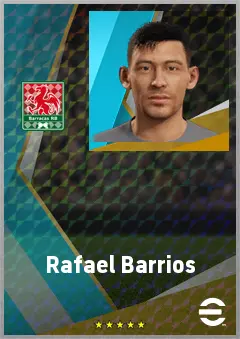 Rafael Barrios eFootball 2026 player card, 71 OVR RB