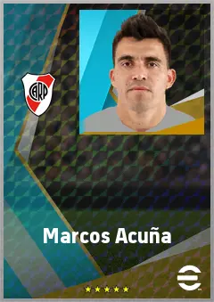 Marcos Acuña eFootball 2026 player card, 74 OVR LB