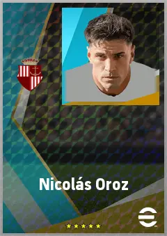 Nicolás Oroz eFootball 2026 player card, 73 OVR CMF