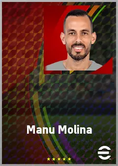 Manu Molina eFootball 2026 player card, 69 OVR DMF