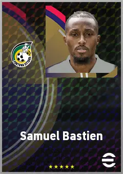 Samuel Bastien eFootball 2026 player card, 65 OVR CMF
