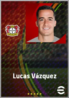 Lucas Vázquez eFootball 2026 player card, 76 OVR RB