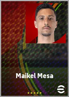 Maikel Mesa eFootball 2026 player card, 67 OVR AMF