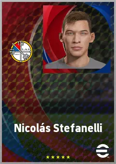 Nicolás Stefanelli eFootball 2026 player card, 69 OVR CF
