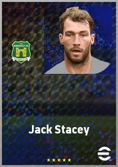 Jack Stacey eFootball 2026 player card, 70 OVR RB