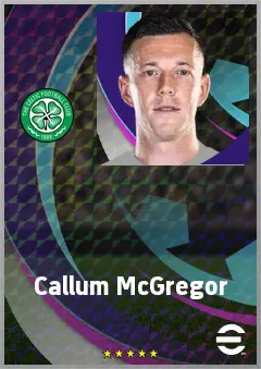 Callum McGregor eFootball 2026 player card, 75 OVR DMF