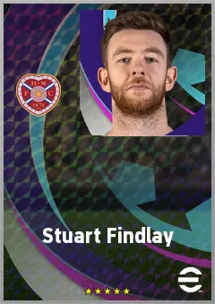 Stuart Findlay eFootball 2026 player card, 70 OVR CB
