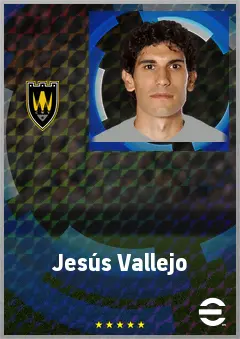 Jesús Vallejo eFootball 2026 player card, 70 OVR CB