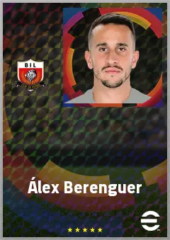 Álex Berenguer eFootball 2026 player card, 77 OVR LWF