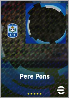 Pere Pons eFootball 2026 player card, 71 OVR DMF
