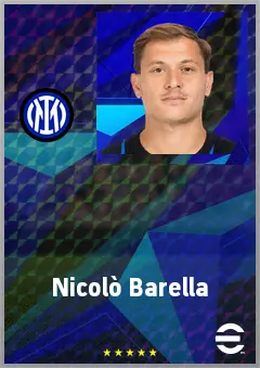 Nicolò Barella eFootball 2026 player card, 79 OVR CMF