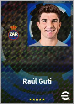 Raúl Guti eFootball 2026 player card, 71 OVR CMF
