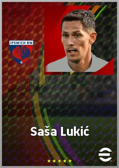 Saša Lukić eFootball 2026 player card, 75 OVR CMF