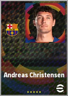 Andreas Christensen eFootball 2026 player card, 76 OVR CB