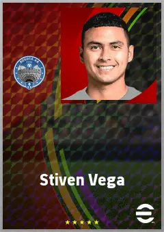 Stiven Vega eFootball 2026 player card, 71 OVR DMF