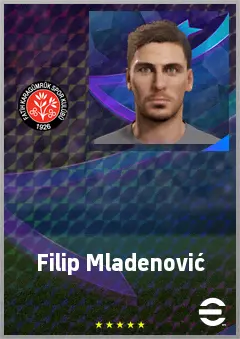 Filip Mladenović eFootball 2026 player card, 71 OVR LB