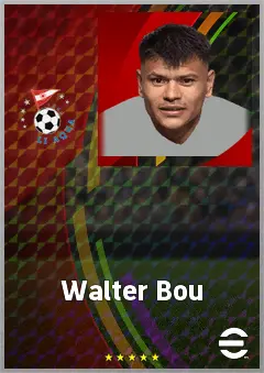 Walter Bou eFootball 2026 player card, 72 OVR CF
