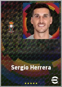 Sergio Herrera eFootball 2026 player card, 77 OVR GK