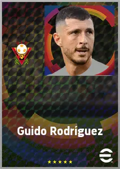 Guido Rodríguez eFootball 2026 player card, 75 OVR DMF