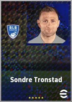 Sondre Tronstad eFootball 2026 player card, 71 OVR DMF