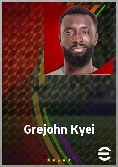 Grejohn Kyei eFootball 2026 player card, 69 OVR CF