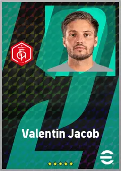 Valentin Jacob eFootball 2026 player card, 67 OVR AMF