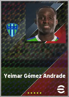 Yeimar Gómez Andrade eFootball 2026 player card, 73 OVR CB