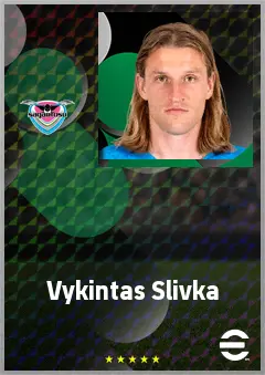 Vykintas Slivka eFootball 2026 player card, 67 OVR AMF
