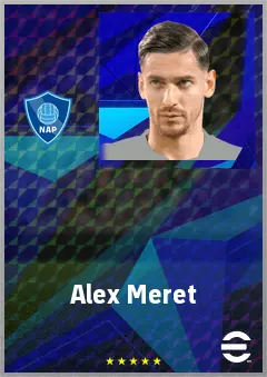 Alex Meret eFootball 2026 player card, 77 OVR GK