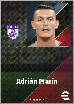 Adrián Marín eFootball 2026 player card, 72 OVR LB