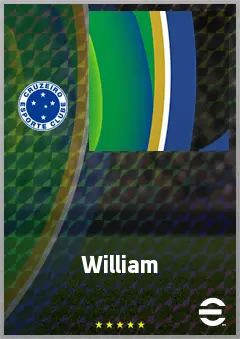 William eFootball 2026 player card, 74 OVR RB
