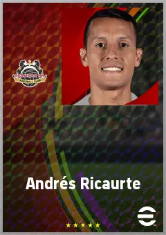 Andrés Ricaurte eFootball 2026 player card, 70 OVR AMF