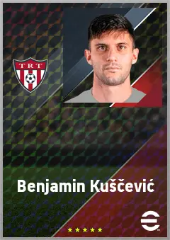 Benjamin Kuščević eFootball 2026 player card, 73 OVR CB