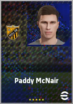 Paddy McNair eFootball 2026 player card, 73 OVR CB