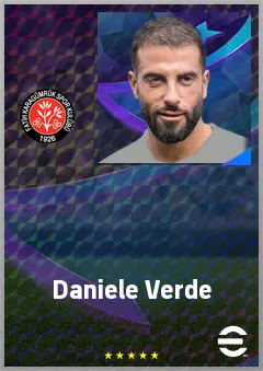 Daniele Verde eFootball 2026 player card, 70 OVR RWF