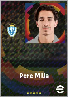 Pere Milla eFootball 2026 player card, 70 OVR LWF