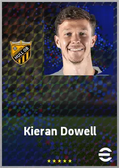 Kieran Dowell eFootball 2026 player card, 70 OVR AMF