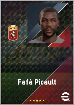 Fafà Picault eFootball 2026 player card, 71 OVR LWF