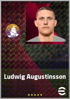 Ludwig Augustinsson eFootball 2026 player card, 72 OVR LB