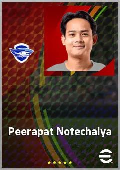 Peerapat Notechaiya eFootball 2026 player card, 67 OVR LB