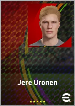 Jere Uronen eFootball 2026 player card, 71 OVR LB