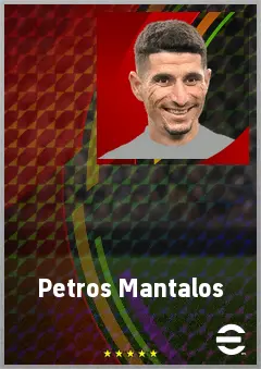 Petros Mantalos eFootball 2026 player card, 72 OVR AMF