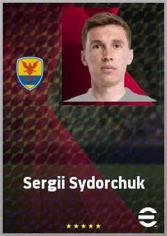 Sergiy Sydorchuk eFootball 2026 player card, 71 OVR DMF