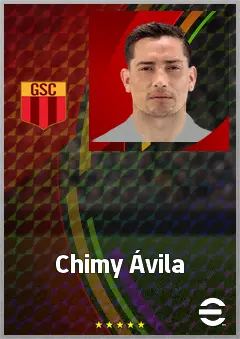 Chimy Ávila eFootball 2026 player card, 74 OVR RWF