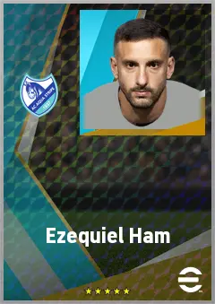 Ezequiel Ham eFootball 2026 player card, 72 OVR CMF