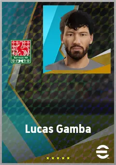 Lucas Gamba eFootball 2026 player card, 68 OVR CF