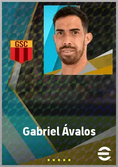 Gabriel Ávalos eFootball 2026 player card, 74 OVR CF