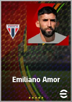 Emiliano Amor eFootball 2026 player card, 72 OVR CB
